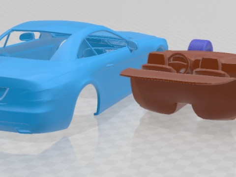 Mercedes Benz SL 2012 Printable Car 3D Print Model