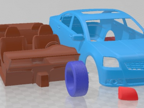 Mitsubishi Galant 2009 Printable Car 3D Print Model
