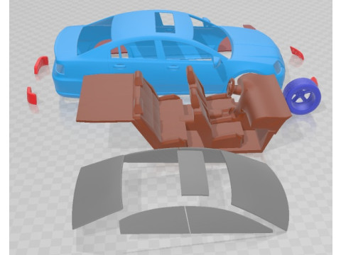 Mitsubishi Galant 2009 Printable Car 3D Print Model