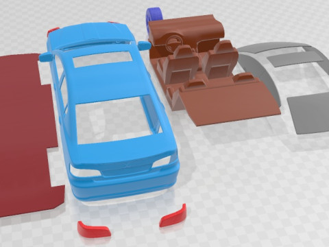 Mitsubishi Galant 2009 Printable Car 3D Print Model