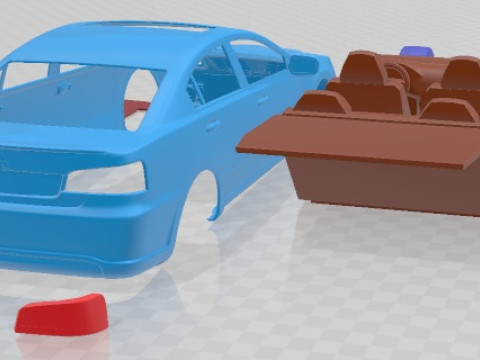 Mitsubishi Galant 2009 Printable Car 3D Print Model