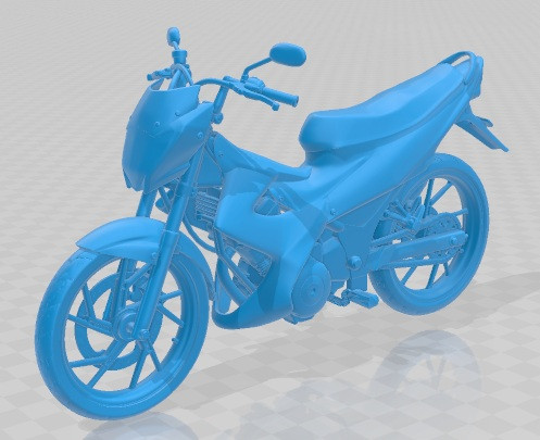 Suzuki Satria F150 2014 Printable Motorbike 3D Druckmodell .c4d .max .obj .3ds .fbx .stl .blend