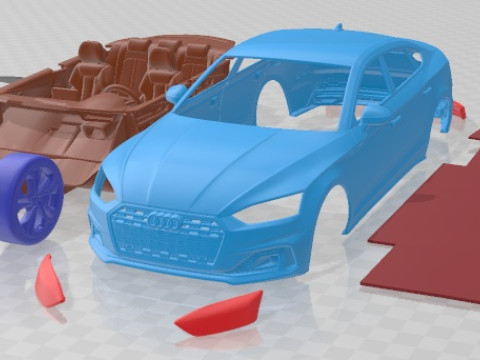 Audi A5 Sportback 2020 Printable Car Modelo de Impressão 3D
