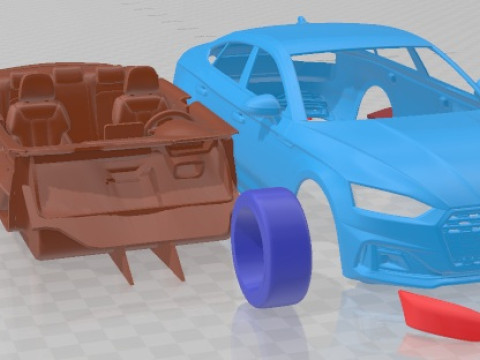 Audi A5 Sportback 2020 Printable Car 3D Print Model