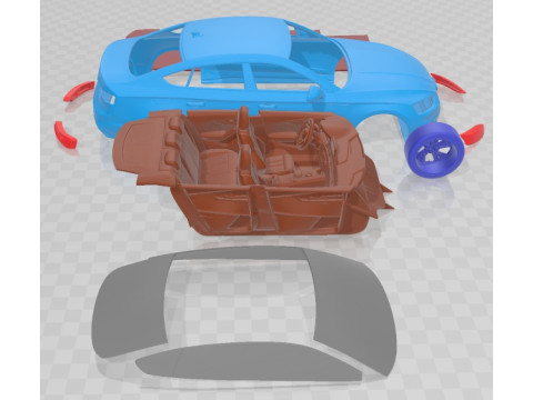 Audi A5 Sportback 2020 Printable Car 3D Print Model