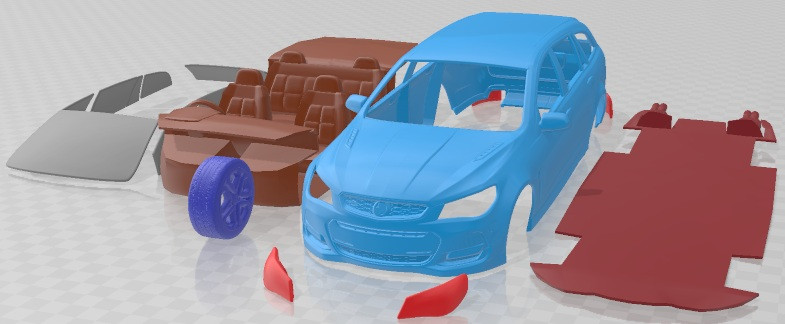 Holden Commodore VF Sportwagon SS V Redline 2015 Printable Car 3D printmodel .c4d .max .obj .3ds .fbx .stl .blend
