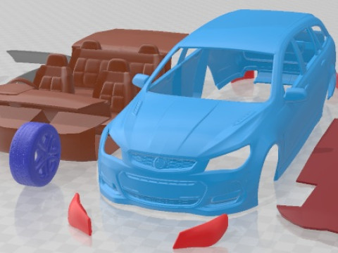 Holden Commodore VF Sportwagon SS V Redline 2015 Printable Car Modelo de impresión 3D