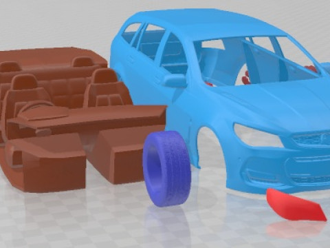 Holden Commodore VF Sportwagon SS V Redline 2015 Printable Car 3D printmodel