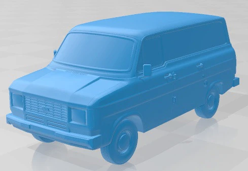Transit PanelVan 1978 Prinatble 3D Print Model .c4d .max .obj .3ds .fbx .stl .blend