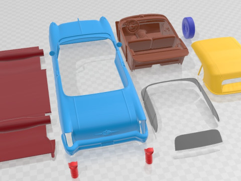 Oldsmobile 88 1957 Convertible Printable Car 3D Принт Модель