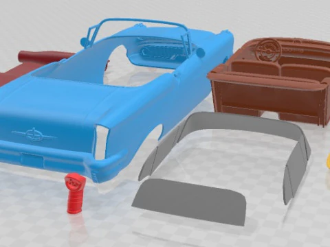 Oldsmobile 88 1957 Convertible Printable Car 3D Print Model