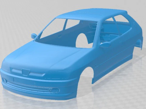 Peugeot 306 GTI Cetak Body Mobil Model Cetak 3D