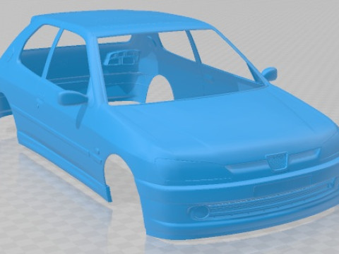 Peugeot 306 GTI Printable Body Car Modello di stampa 3D