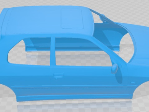Peugeot 306 GTI Printable Body Car Modello di stampa 3D