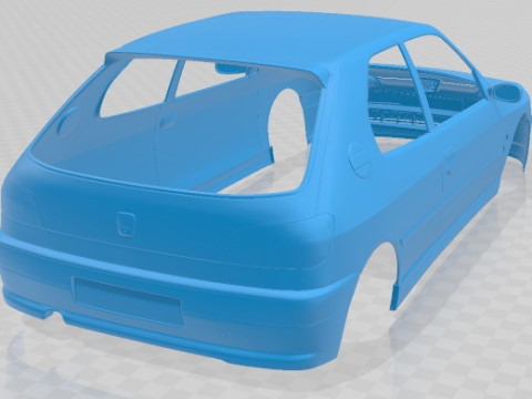 Peugeot 306 GTI Printable Body Car Modello di stampa 3D