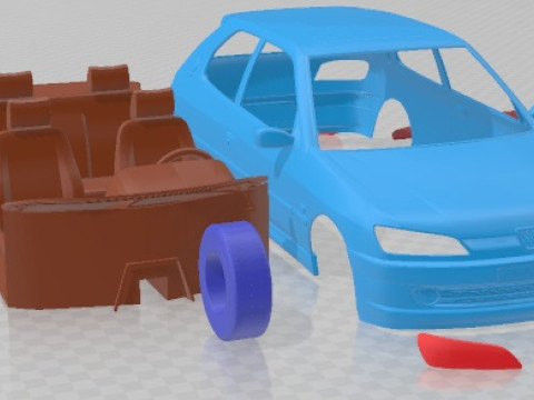 Peugeot 306 GTI Printable Car 3D Принт Модель