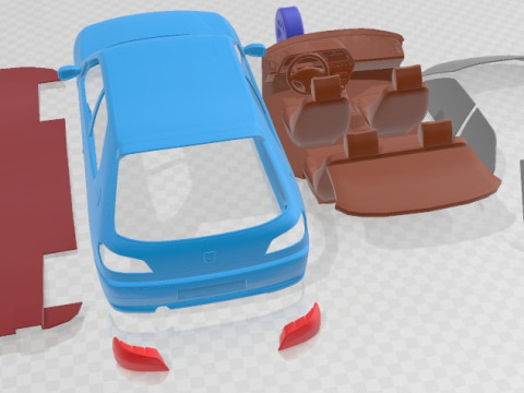 Peugeot 306 GTI Printable Car 3D Принт Модель