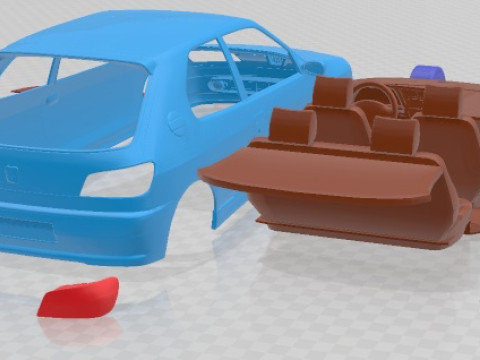 Peugeot 306 GTI Printable Car 3D Принт Модель