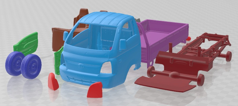 Hyundai HR Flatbed Truck 2013 Printable 3D Print Model .c4d .max .obj .3ds .fbx .stl .blend