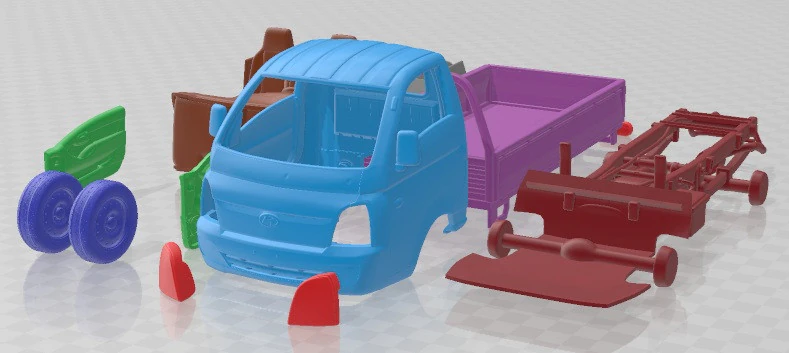 Hyundai HR Flatbed Truck 2013 Printable 3D Print Model .c4d .max .obj .3ds .fbx .stl .blend 