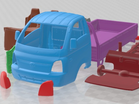 Hyundai HR Flatbed Truck 2013 Printable Modelo de Impressão 3D