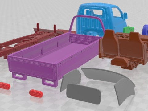 Hyundai HR Flatbed Truck 2013 Printable 3D Print Model