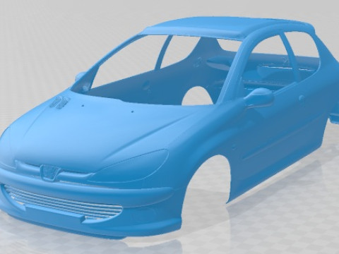 Peugeot 206 GTI Printable Body Car 3D Принт Модель