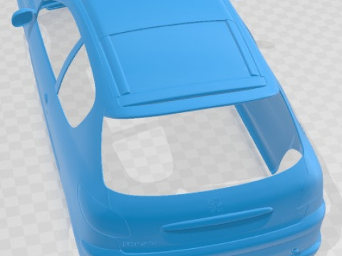Peugeot 206 GTI Printable Body Car 3D Принт Модель