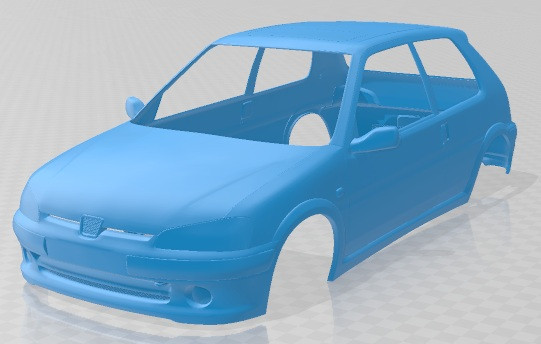 Peugeot 106 GTI Printable Body Car Model Cetak 3D .c4d .max .obj .3ds .fbx .stl .blend 