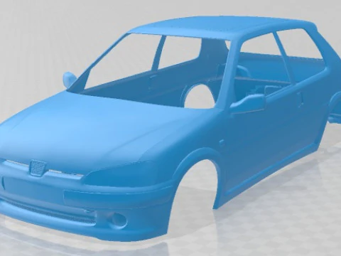 Peugeot 106 GTI Cetak Body Mobil Model Cetak 3D