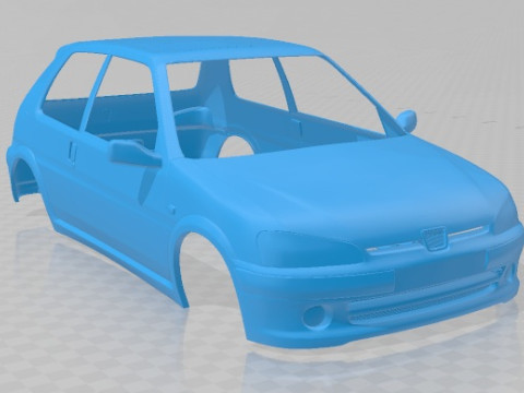 Peugeot 106 GTI Printable Body Car Model Cetak 3D
