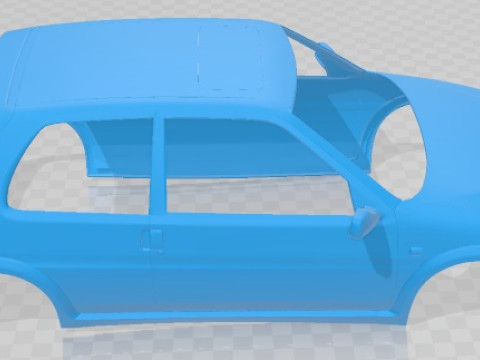 Peugeot 106 GTI Printable Body Car Model Cetak 3D