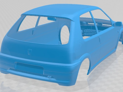 Peugeot 106 GTI Printable Body Car Model Cetak 3D