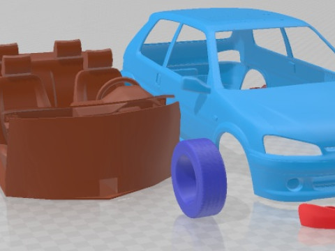Peugeot 106 GTI Printable Car 3D Print Model
