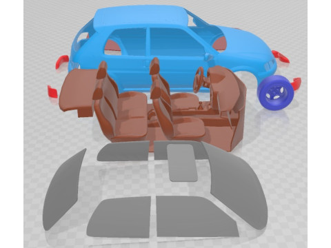 Peugeot 106 GTI Printable Car 3D Print Model