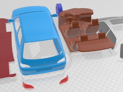Peugeot 106 GTI Printable Car 3D Print Model