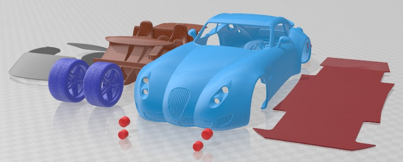 Wiesmann GT MF5 Coupe 2012 Printable Car 3Dプリントモデル .c4d .max .obj .3ds .fbx .stl .blend