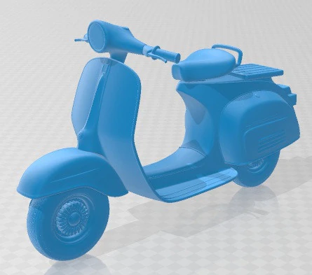 Vespa 150 Super 1965 Printable Motorbike 3D Print Model .c4d .max .obj .3ds .fbx .stl .blend