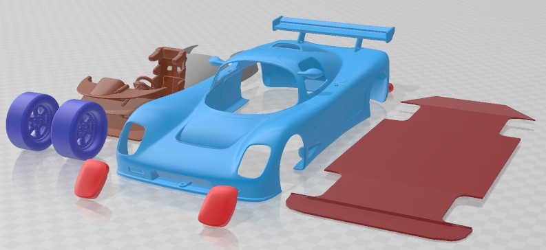 Ultima GTR Printable Car 3D Print Model .c4d .max .obj .3ds .fbx .stl .blend 