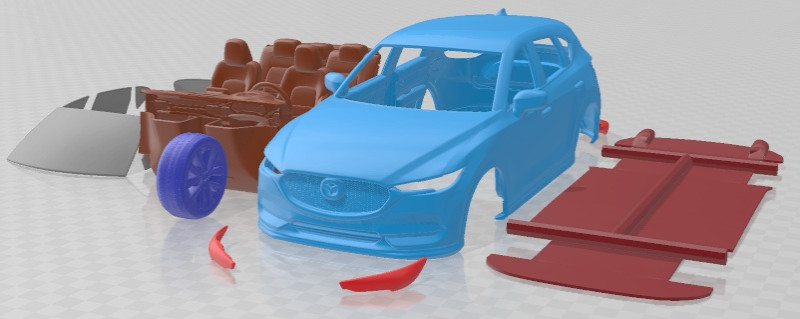 Mazda CX-5 2017 Printable Car 3D Принт Модель .c4d .max .obj .3ds .fbx .stl .blend 