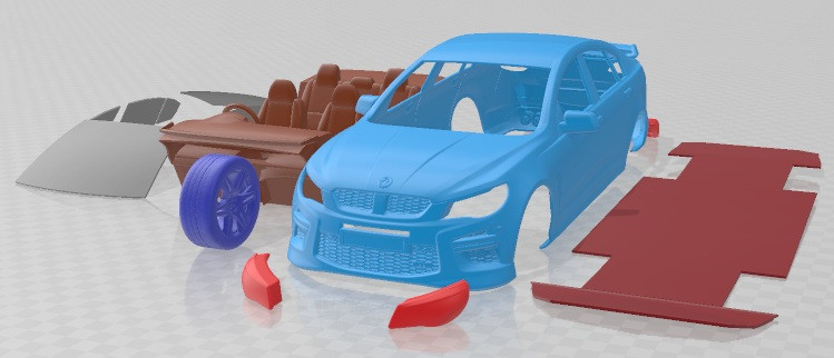 Vauxhall VXR8 2014 Printable Car 3D प्रिंट मॉडल .c4d .max .obj .3ds .fbx .stl .blend