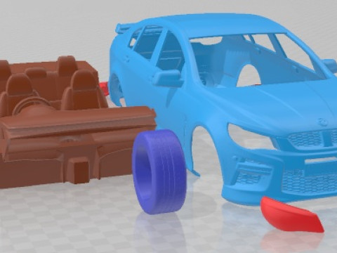 Vauxhall VXR8 2014 Printable Car 3D प्रिंट मॉडल