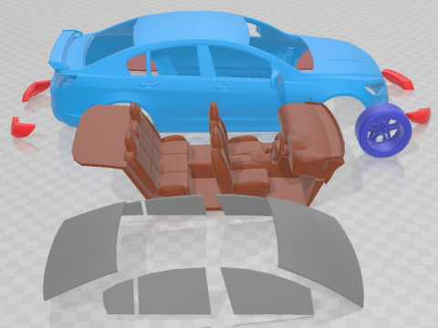 Vauxhall VXR8 2014 Printable Car 3D प्रिंट मॉडल