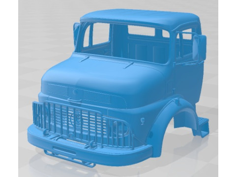 Mercedes Benz L 1113 Printable Cabin Truck 3D Print Model
