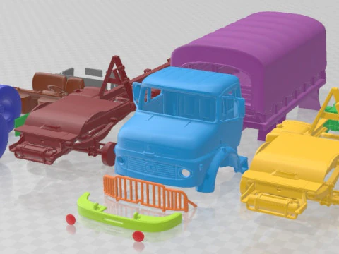 Truk Cetak Militer Mercedes Benz L 1113 Model Cetak 3D
