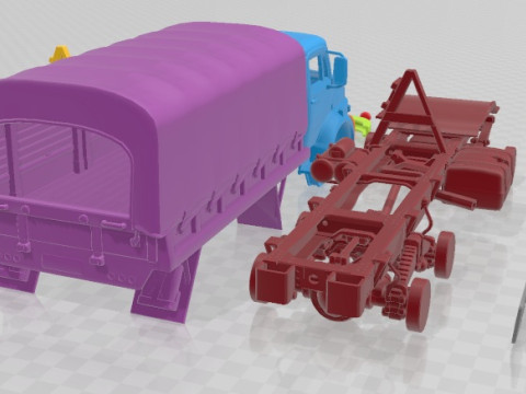 Mercedes Benz L 1113 Military Printable Truck Modèles 3D en vedette