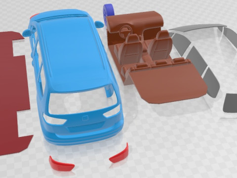 Seat Alhambra 2011 Printable Car 3D Print Model