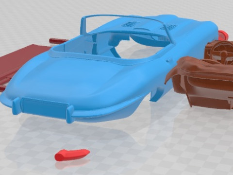 Jaguar E Type Roadster 1962 Printable Car Modelo de impresión 3D