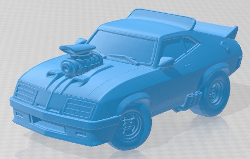 Falcon V8 Interceptor Cartoon Toy Printable Car 3D Print Model .c4d .max .obj .3ds .fbx .stl .blend 
