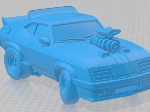 Falcon V8 Interceptor Cartoon Toy Printable Car 3D Print Model